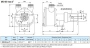 Pompe vortex pour le pompage de vinaigre, d'acide acétique LIVERANI MID 60 Inox 2, 350 l/min, AISI 316, pour moteur hydraulique