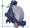 Pompe péristaltique pour mordant FLUIMAC HELIOS ATR 80 IX 14592 l/h, 5,5 kW, 26,7 tr/min, avec réglage des performances et convertisseur de fréquence