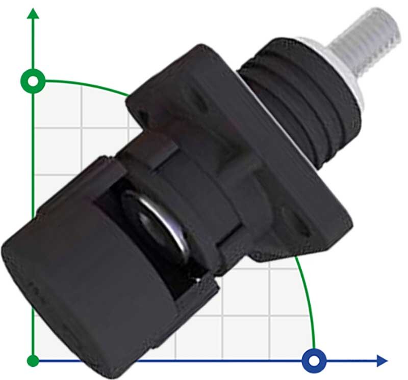 CN06-LSP120A-03-LD, 120A, 1000V DC болтовий конектор гвинтовий тип, чорний