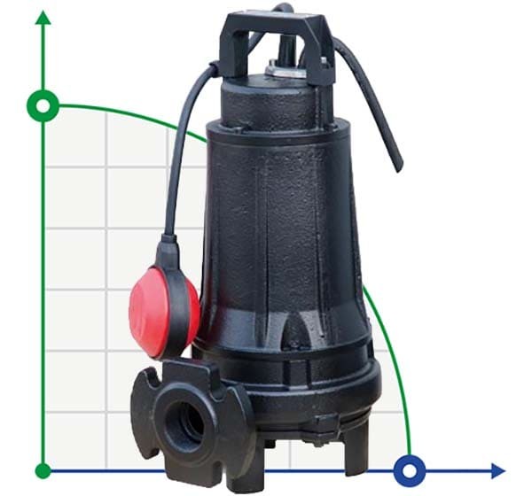 Pompe fécale Dreno GRIX 32-2/140 T avec système de coupe