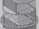 Тарелка клапанная AISI 304,800 мм с промоутерами для расспределения потока