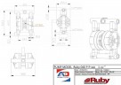 Pompe à membrane pneumatique RUBY 040V-P-TVT-T