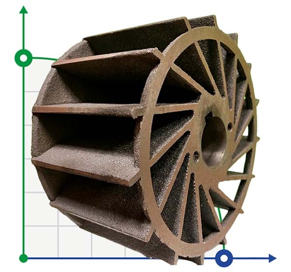 Impulsor para bomba 2BV5121, 236 mm, hierro fundido