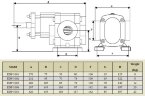 Bomba de engranajes para productos viscosos EMSE EDP 1002, 1 pulgada, 1 m3/h, 10 bar, 1,1 kW, 1000 rpm, acero al carbono
