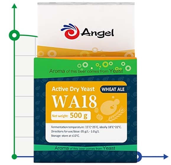 Hefe Angel WA18  für deutsches Weizenbier, Verpackung - 0,5 kg