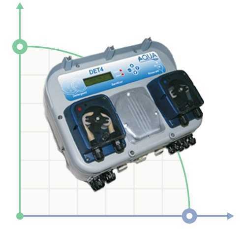 Pompe péristaltique PDP AQUA DET 4 MOD7 10-0/1,5-3/1-8 90-230V SANT./SILIC./PP-GL-VT-S.INDUT
