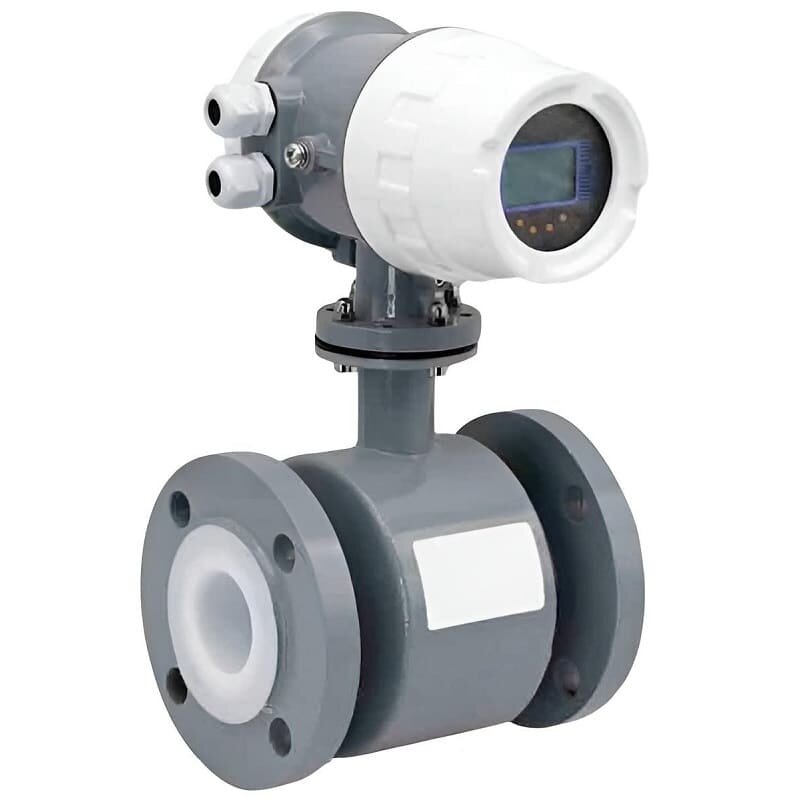 Електромагнітний витратомір типу KROHNE OPTIFLUX 6300 з гумою hard rubber для дозування вапняного молока на цукрових заводах