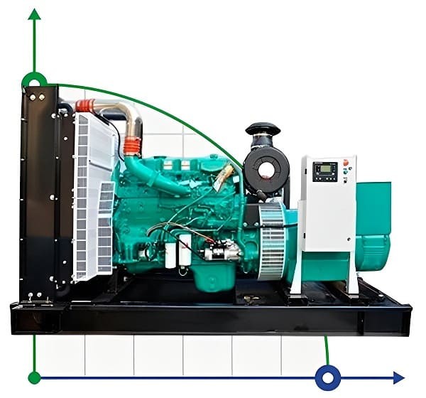 Промышленный дизельный генератор XHYC-300GF с ATS, двигатель Cummins 400kVA, 300kW, 380V/50HZ открытого типа