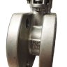 DN32 Robinet à boisseau sphérique en acier inoxydable monobloc à brides AISI 304, siège en PTFE