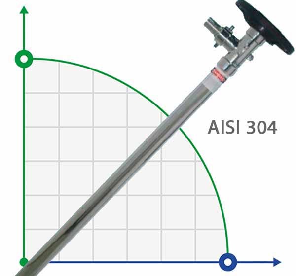 1200 mm, pieza de bomba AISI 304 (tubo) para bomba de barril