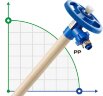 Pieza de bombeo (tubo) de la bomba para barril FLUIMAC NETTUNE de PP (eje AISI 316), 700 mm, Ø41 mm