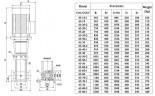 Multistage pump CDLF 65-10-1, AISI 304, Ex