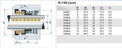 Уплотнения к насосам R-156 14, CAR/CER, EPDM, 304