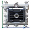 Pompe à membrane pneumatique RUBY 010S-P-NTSS-T