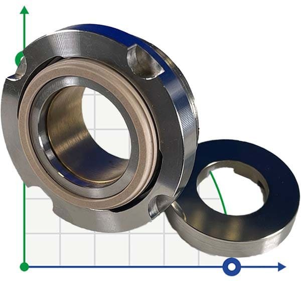 Gleitringdichtung Cryostar R-MFLC12 27,5, PPCF/TC, VITON, 316