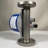 DN25 Stainless steel flow meter rotameter KLZZ-DN25/PN16 (liquid alcohol mixture C2H5OH 96%), 250..2500 l/h, 4-20mA, Ex