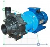 CM MAG-P4 PVDF - pompe centrifuge à couplage magnétique, 3,4 m3/h (56,6 l/min) ; tête 7 mètres