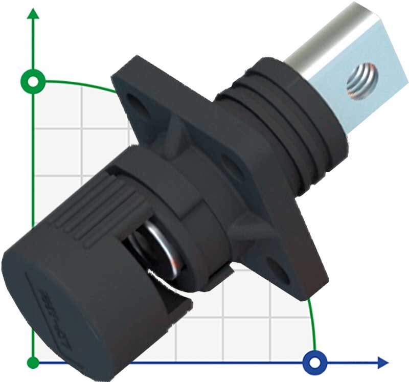 CN08-LSP200A-03-M, 200A, 1500V DC screw connector, threaded hole, black