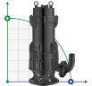Pompe submersible pour eau contaminée, eaux usées 65WQA25-17-2,2/2