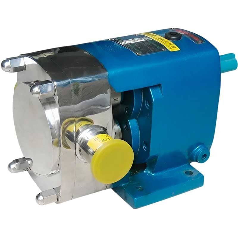 Bomba de levas para productos viscosos LQ3A-66-304/4/B, 7,1-14 m3/h, 0,3 MPa, 7,5 kW, 200-400 rpm, AISI 304 sin motor, conexión de abrazadera