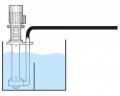 Vertical centrifugal pump IM 110, PVDF, 500 mm, VITON