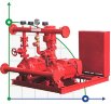 Електрична насосна станція пожежогасіння BEEJ 120/7-10-3 (8 l/s, 70m, 7,5kW)