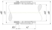 Sello mecánico R-HJ92N 60, CAR/SIC, VITON, 304, G16