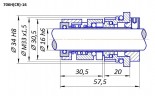 Sello mecánico Grundfos R-706H (CR) 16, SIC/SIC, EPDM, 304