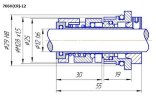 Sello mecánico Grundfos R-706H (CR) 16, SIC/SIC, EPDM, 304