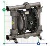 Пневматический мембранный насос азотной кислоты PHOENIX P252 AISI316 HYTREL+PTFE, 250 л/мин