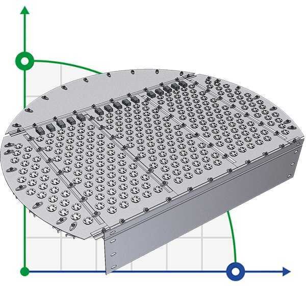 EDV® ADV distillation column valve plate 1800 mm