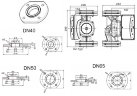 Energy-saving heating circulation pump HRS600EA-DN65, 220V with wet rotor