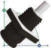 JC-CN12-S-03-LD, 350A, 1500V DC connector socket for energy storage systems screw type, black