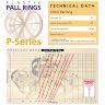 Anillos Pall, PP, 25 mm, 69 kg/m3, Pall Ring Company