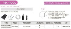 Перистальтический дозирующий насос AQUA PDP TEC-POOL 6-1 100-240VAC SANTOPRENE GRAY WITH PRED.LEVEL