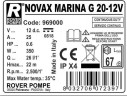 Bomba de engranajes NOVAX MARINA G 20 12V para líquidos viscosos