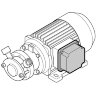 Pompe à impulseur pour de miel, de sucre liquide et de sirop LIVERANI EP MICRO 3/8" NR CC 24V/M 0,18kW, 1400tr/min