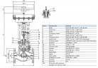 DN80 Válvula de control de desaireador de accionamiento neumático 10P11Y-DNx8016Z-L112C-C (cuerpo WCB, asiento SS304) con posicionador YT-1000, entrada 4-2