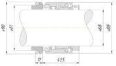 Sello mecánico de eje R-HJ92N 68, CAR/SIC, VITON, 304, G16