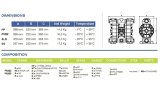 Pompe pneumatique à membrane PHOENIX P250 ALU HYTREL+PTFE, 250 l/min pour solutions chimiques