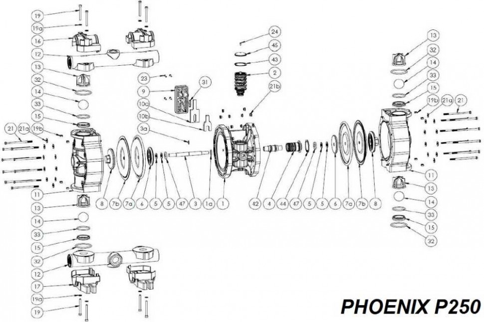 Collecteur supérieur, AISI 316, PHOENIX P250