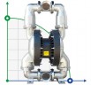 Pompe à membrane pneumatique RUBY 050S-P-TST-T