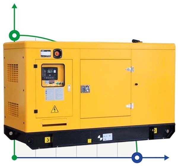 Generador diesel industrial XHYW-40GF con ATS, motor Weichai 50kVA, 40kW, 380V/50HZ tipo cerrado