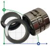 Двойное механическое уплотнение R-M010D 58, CAR/SIC/CAR/SIC, EPDM, 304