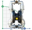 Pompe à membrane pneumatique RUBY 080S-P-ZST-F
