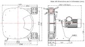 Індустріальний шланговий насос JXHIN-100-CI+ABS Plastic-F-NBR-P, 42 м3/год, 15 кВт, 16 бар, 380В