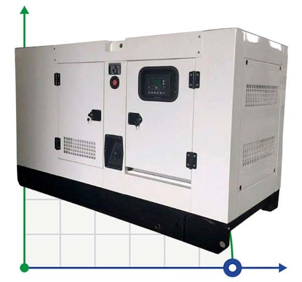 Industrial diesel generator VLAIS KDE-40000 with ATS, engine Ricardo 40kVA, 32kW, 380V/50HZ closed type