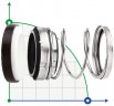 Торцевое уплотнение вала R-21UK 3/4, CЕR/CAR, EPDM, 304, N