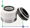 Уплотнение торцевое PTFE сильфонное R-WB2T 25, SIC/SIC, PTFE, 304