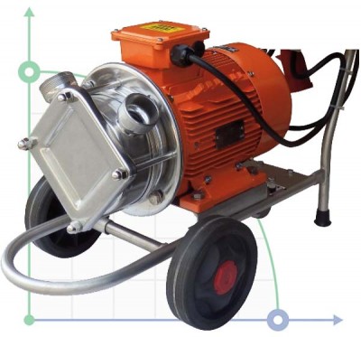 Насос импеллерный AlphaDynamic AD50/01/TR/DRP 4,5kW на тележке, с защитой от сухого хода